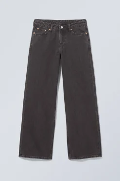 Weekday AMPLE LOW RISE LOOSE WIDE LEG JEANS><noscript><img width=