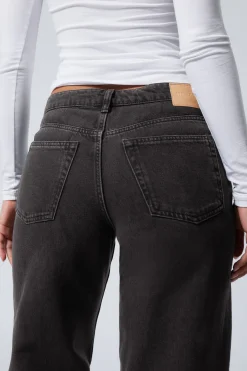 Weekday AMPLE LOW RISE LOOSE WIDE LEG JEANS><noscript><img width=
