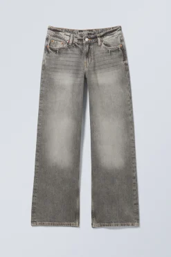 Weekday AMPLE LOW RISE LOOSE WIDE LEG JEANS><noscript><img width=