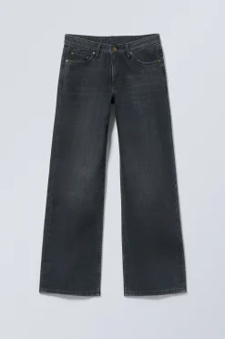 Weekday AMPLE LOW RISE LOOSE WIDE LEG JEANS><noscript><img width=
