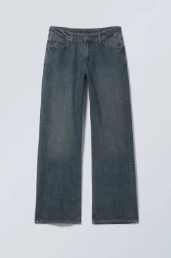 Weekday AMPLE LOW RISE LOOSE WIDE LEG JEANS><noscript><img width=