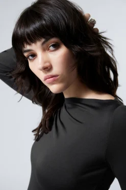 Weekday ANNIE LONG-SLEEVED BOAT-NECK TOP>Women Tops