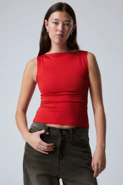 Weekday ANNIE SLEEVELESS BOAT-NECK TOP>Women Tops
