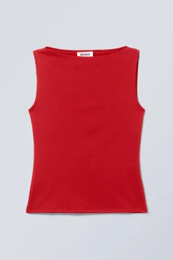 Weekday ANNIE SLEEVELESS BOAT-NECK TOP><noscript><img width=