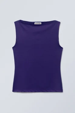 Weekday ANNIE SLEEVELESS BOAT-NECK TOP><noscript><img width=