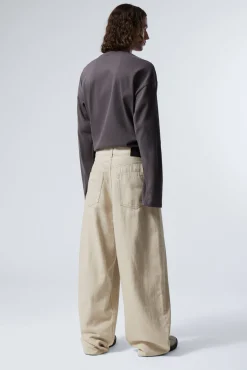Weekday ASTRO BAGGY LINEN BLEND TROUSERS><noscript><img width=