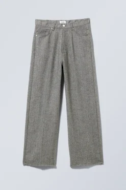 Weekday ASTRO LOOSE BAGGY HERRINGBONE TROUSERS><noscript><img width=