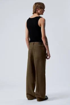 Weekday ASTRO LOOSE BAGGY HERRINGBONE TROUSERS><noscript><img width=