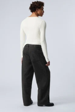 Weekday ASTRO LOOSE BAGGY NEPS SUIT TROUSERS><noscript><img width=