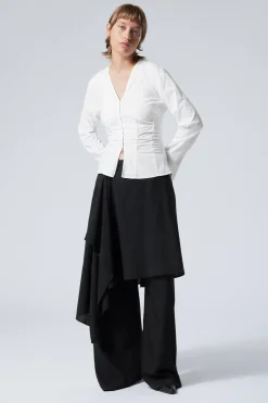 Weekday ASYMMETRIC LINEN BLEND WRAP SKIRT>Women Skirts