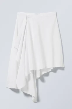 Weekday ASYMMETRIC LINEN BLEND WRAP SKIRT><noscript><img width=