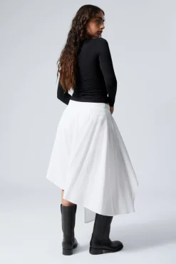 Weekday ASYMMETRIC LINEN BLEND WRAP SKIRT><noscript><img width=