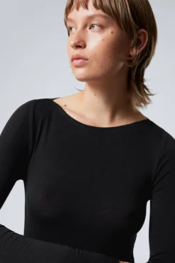 Weekday BOATNECK LONG SLEEVE TOP>Women Basics|Tops