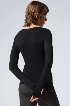 Weekday BOATNECK LONG SLEEVE TOP><noscript><img width=