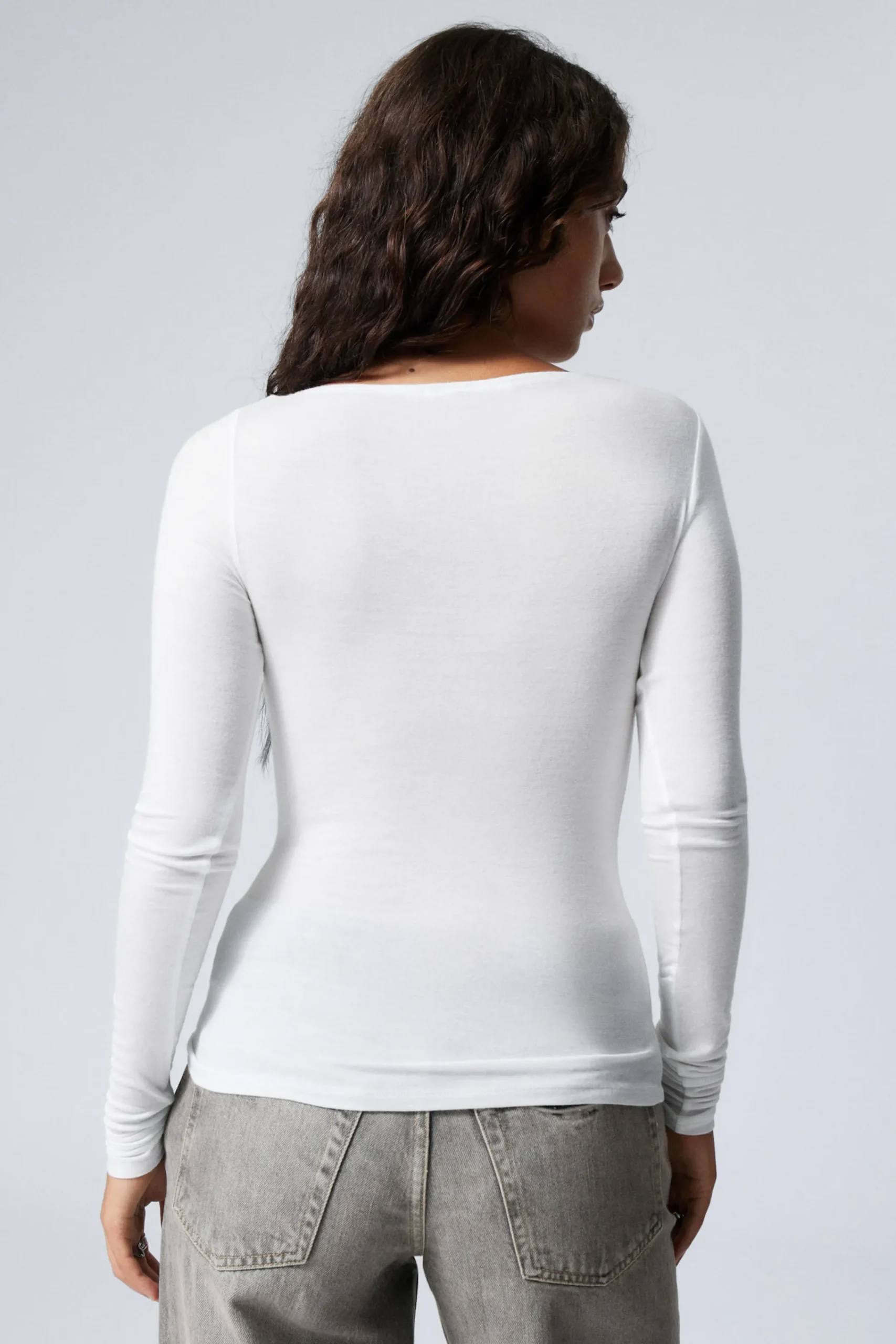 Weekday BOATNECK LONG SLEEVE TOP>Women Basics