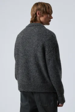 Weekday BOBBY RELAXED KNITTED POLO SWEATER><noscript><img width=