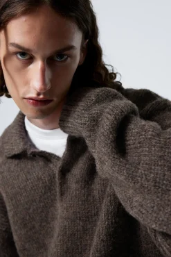 Weekday BOBBY RELAXED KNITTED POLO SWEATER> Knitwear