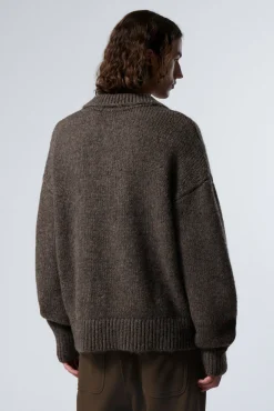Weekday BOBBY RELAXED KNITTED POLO SWEATER><noscript><img width=