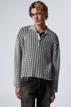 Weekday BOXY CABLE-KNIT POLO SWEATER> Knitwear