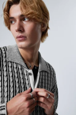 Weekday BOXY CABLE-KNIT POLO SWEATER> Knitwear