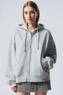 Weekday BOXY HEAVY ZIP HOODIE>Women Hoodies|Basics