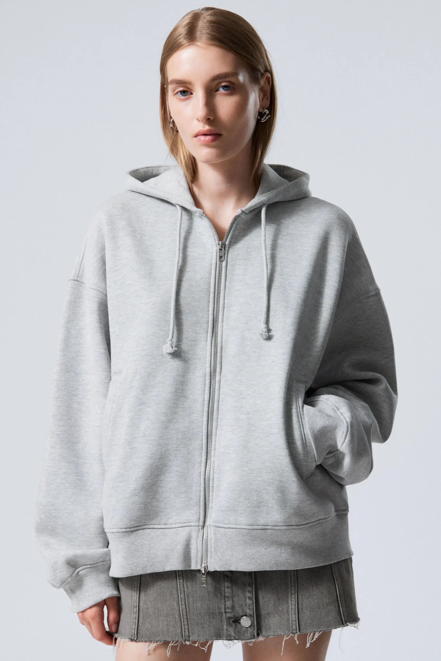 Weekday BOXY HEAVY ZIP HOODIE>Women Hoodies|Basics