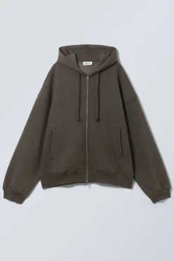 Weekday BOXY HEAVY ZIP HOODIE><noscript><img width=