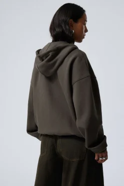 Weekday BOXY HEAVY ZIP HOODIE><noscript><img width=