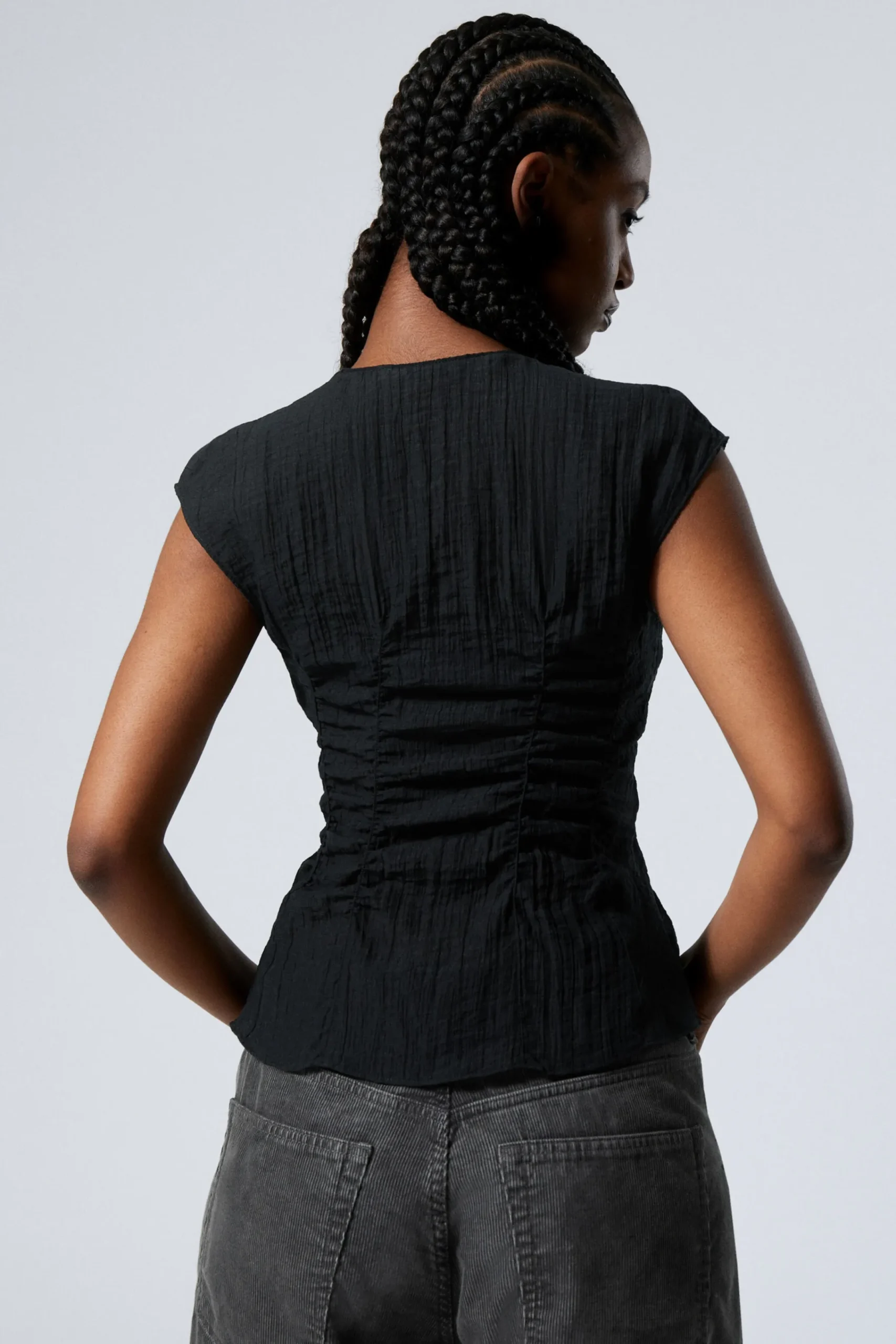 Weekday CAP-SLEEVED SHEER TOP>Women Blouses & Shirts