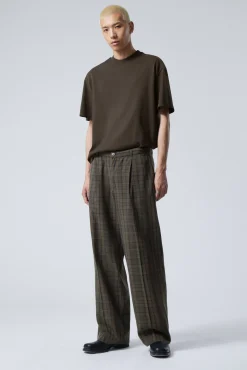 Weekday CHECKED LOOSE SUITING TROUSERS> Trousers
