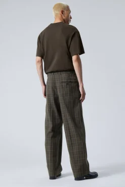 Weekday CHECKED LOOSE SUITING TROUSERS><noscript><img width=