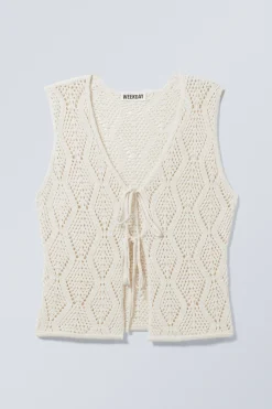 Weekday CROCHET KNIT TIE VEST><noscript><img width=