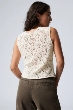 Weekday CROCHET KNIT TIE VEST><noscript><img width=