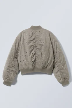 Weekday CROPPED EYELET BOMBER JACKET><noscript><img width=
