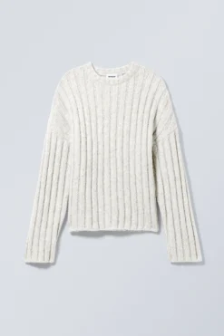Weekday CROPPED RIB-KNIT SWEATER><noscript><img width=
