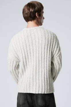 Weekday CROPPED RIB-KNIT SWEATER><noscript><img width=