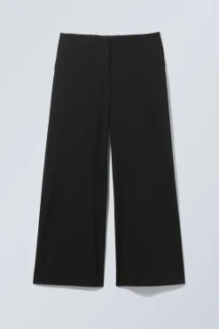 Weekday CUT-OFF WAISTBAND FRAYED SUITING TROUSERS><noscript><img width=