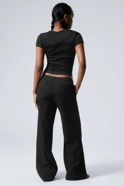 Weekday CUT-OFF WAISTBAND SUITING TROUSERS><noscript><img width=