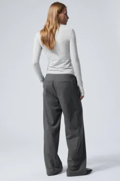 Weekday CUT-OFF WAISTBAND SUITING TROUSERS><noscript><img width=