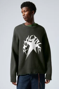 Weekday CYPHER GRAPHIC KNIT SWEATER> Knitwear