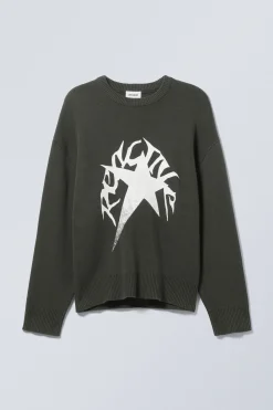 Weekday CYPHER GRAPHIC KNIT SWEATER><noscript><img width=
