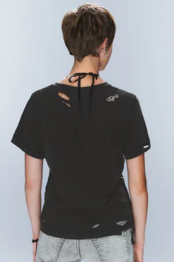 Weekday DISTRESSED PRINTED T-SHIRT><noscript><img width=