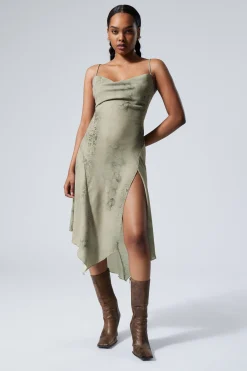 Weekday DRAPED ASYMMETRIC STRAP DRESS>Women Dresses