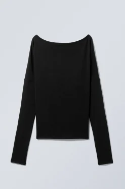 Weekday DRAPED LONG-SLEEVED LYOCELL TOP><noscript><img width=