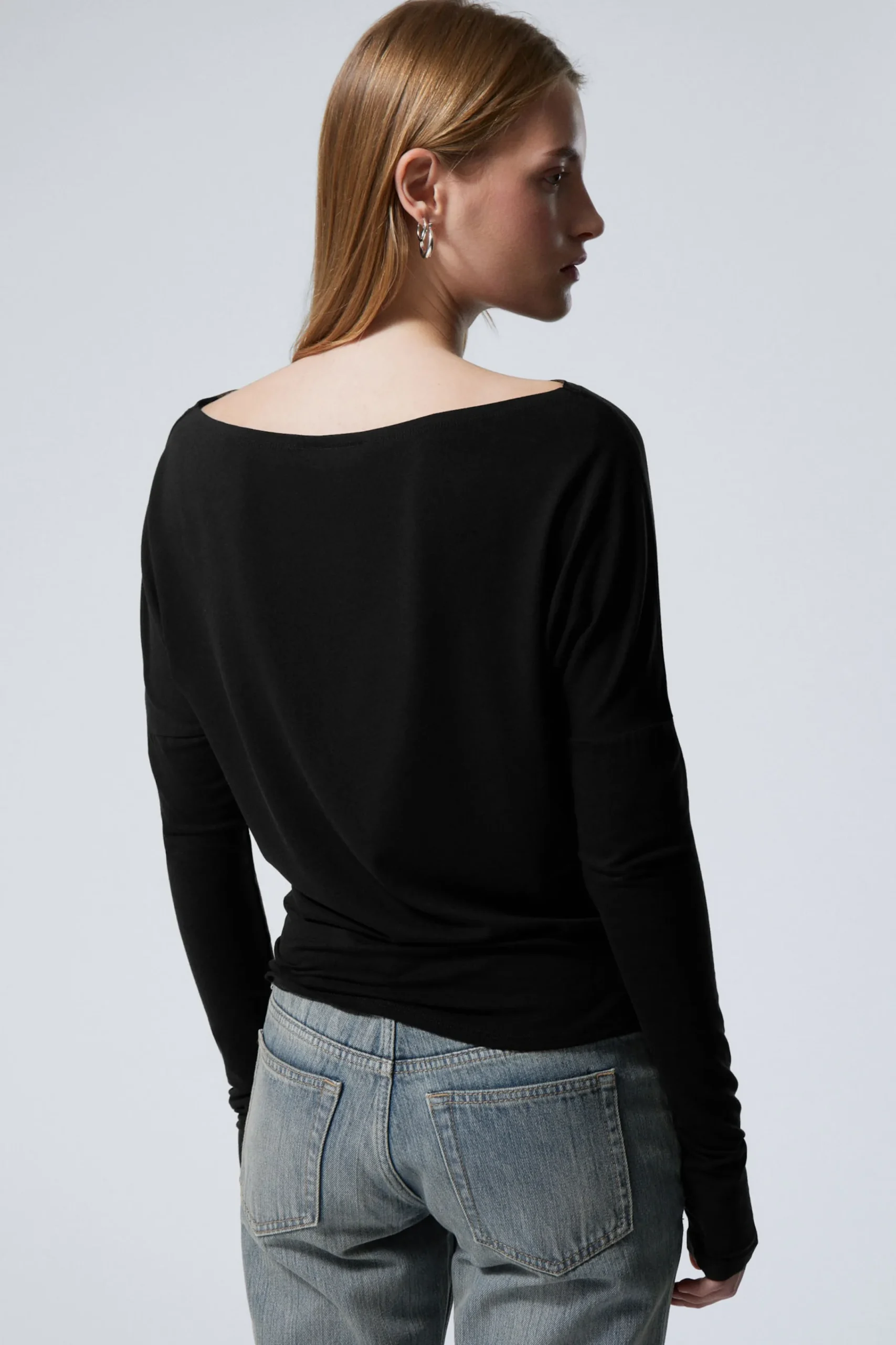 Weekday DRAPED LONG-SLEEVED LYOCELL TOP>Women Tops