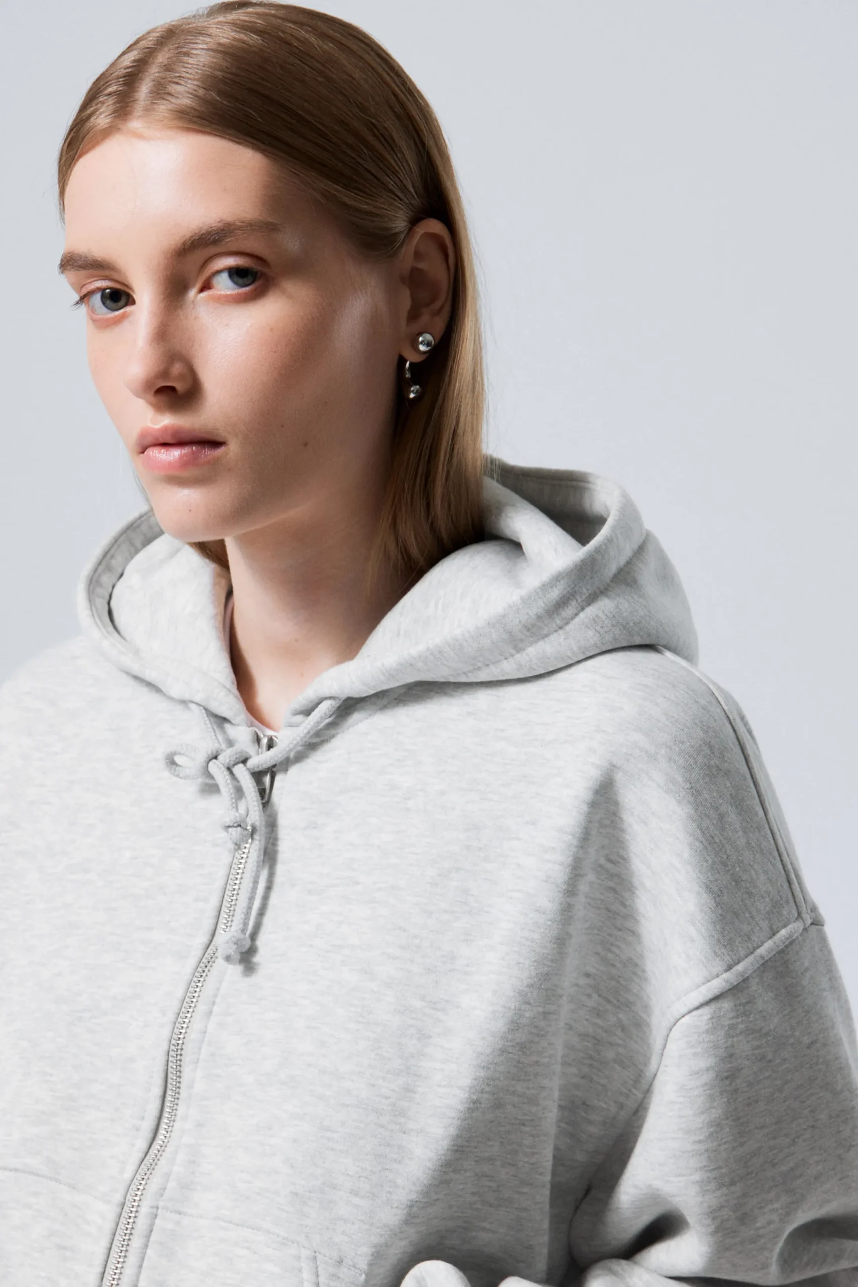 Weekday ESSENCE BOXY ZIP HOODIE>Women Hoodies|Basics