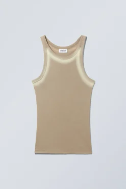 Weekday FADED RIB TANK TOP> T-Shirts & Tops