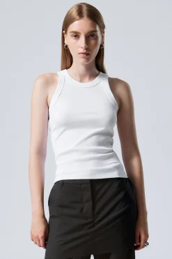 Weekday FITTED RIB TANK TOP>Women Basics|Tops