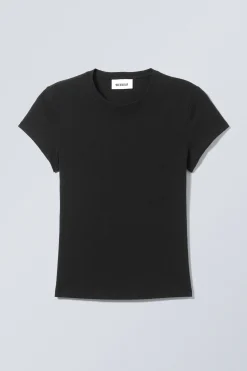 Weekday FITTED SHORT SLEEVE T-SHIRT>Women Basics|T-Shirts