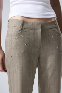 Weekday FLARED EYELET SUIT TROUSERS>Women Trousers